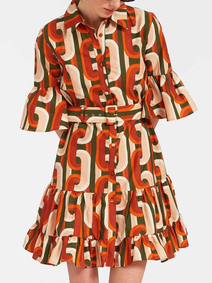 Elegante Mini-jurk met Verlaagde Taille