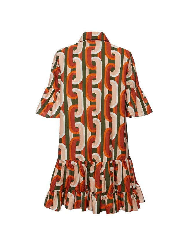 Elegante Mini-jurk met Verlaagde Taille