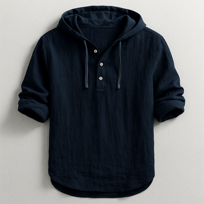 Rex Linnen Overshirt met Capuchon