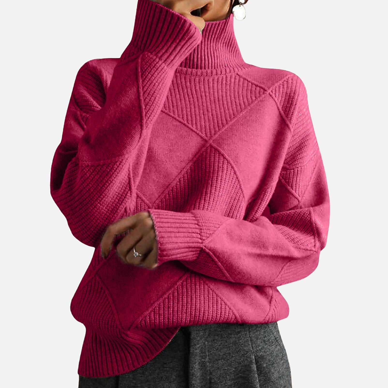 The Athletics Society | Women's Cashmere Turtleneck Sweater