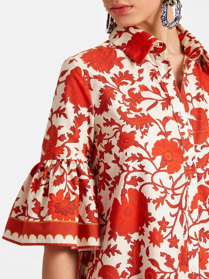 Mini-jurk met Herfstprint