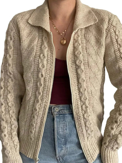 Vest Dames Basic – Effen Gebreid Vest met Lange Mouwen, Zachte Cardigan