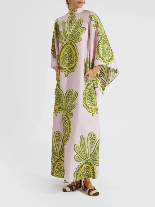Maxi-jurk met Tropische Ananasprint