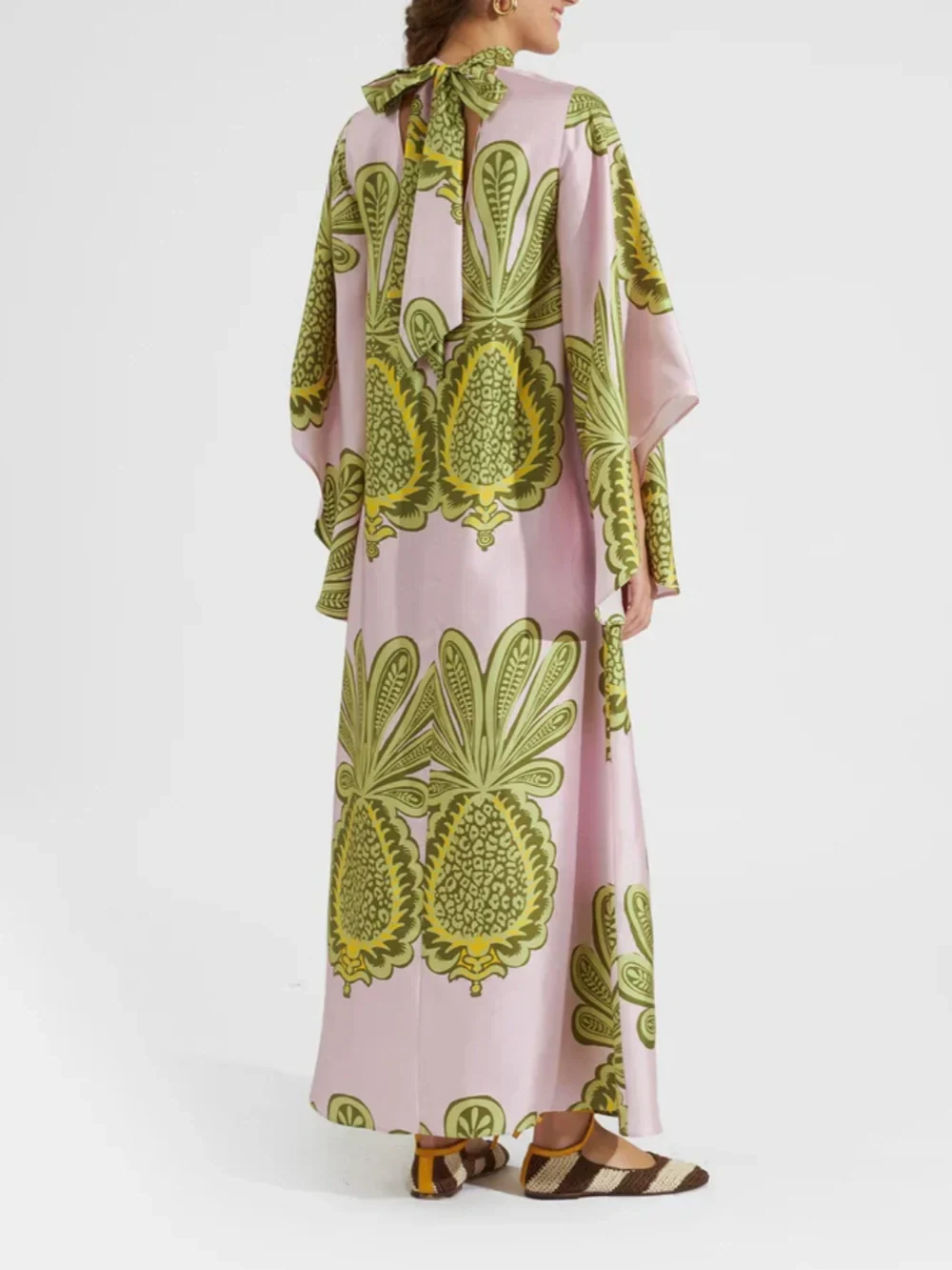 Maxi-jurk met Tropische Ananasprint