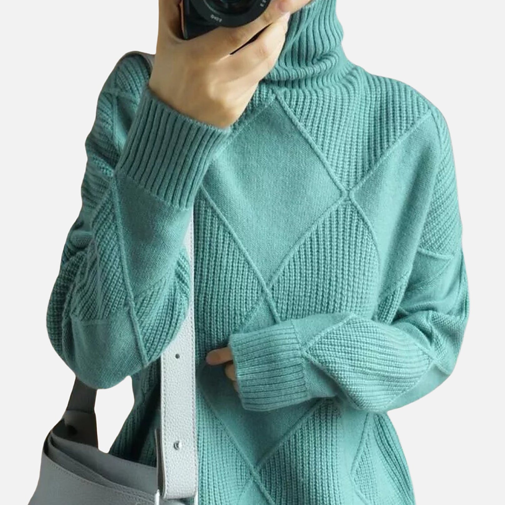 The Athletics Society | Women's Cashmere Turtleneck Sweater