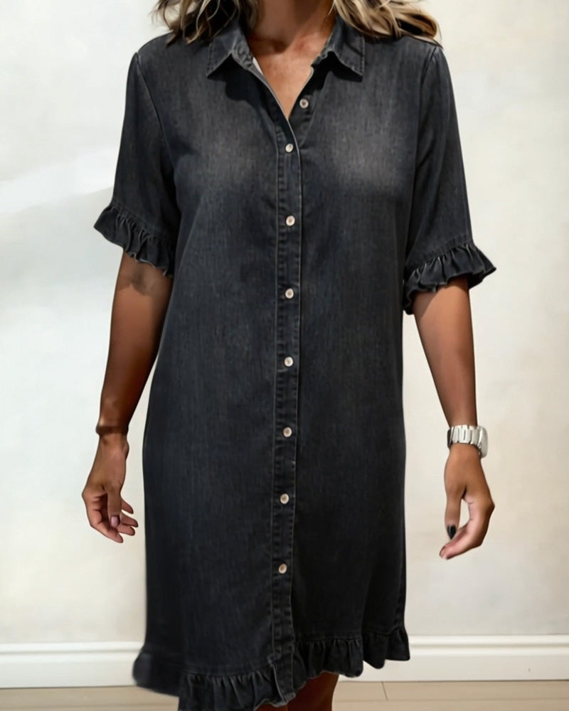 Aveline Comfortabele Denim-jurk