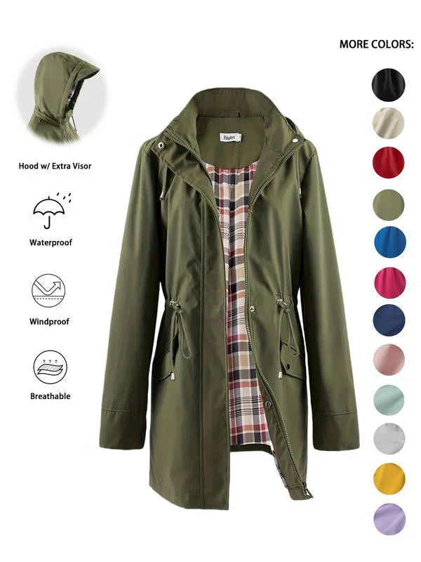 🔥Limited Hot Sale 50% OFF🎁🧥3-in-1 Plaid Waterproof Jacket for Women– Rain, Wind & Cold, All Covered