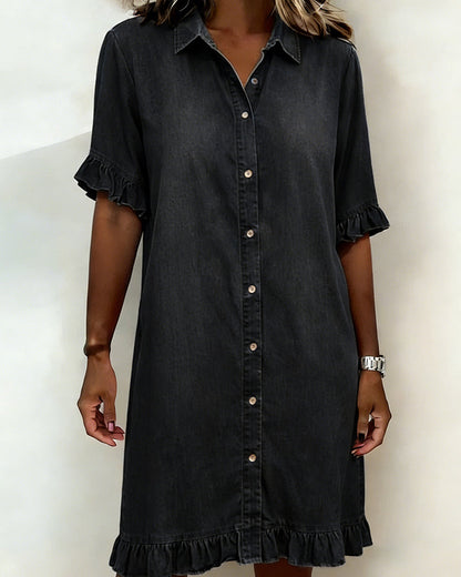Aveline Comfortabele Denim-jurk