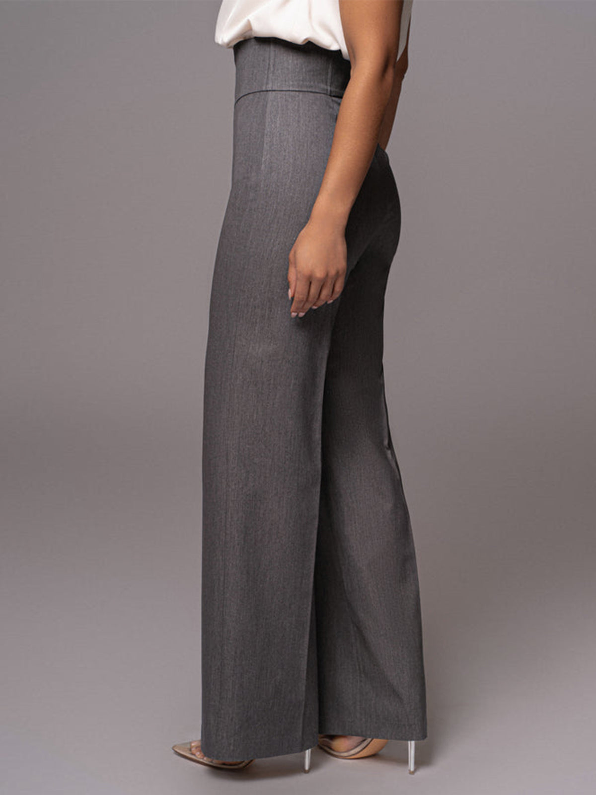 Alison - Women's Elegant High-Waisted Wide-Leg Trousers for Everyday Wear