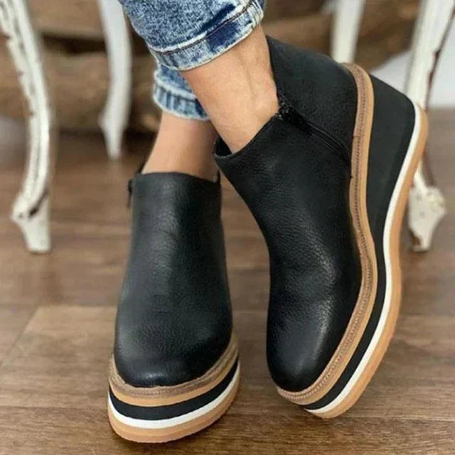 Plateau Chelsea Boots Dames – Instap Enkellaarzen met Dikke Zool