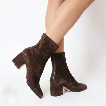 Women’s Soft Suede Block Heel Ankle Boots