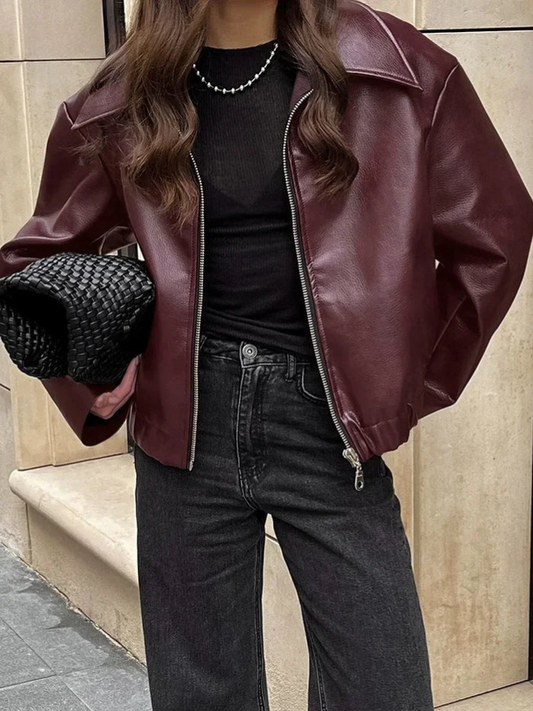 Mune | High-quality vegan leather jacket for women Maelle