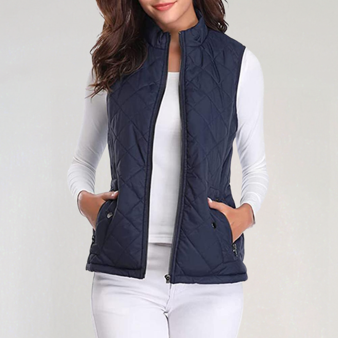 Bodywarmer Dames Gewatteerd – Lichte Mouwloze Bodywarmer met Rits