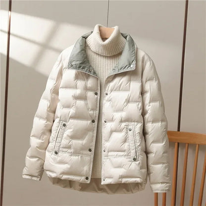 Puffer Jas Dames – Warme Gewatteerde Winterjas met Capuchon Kap