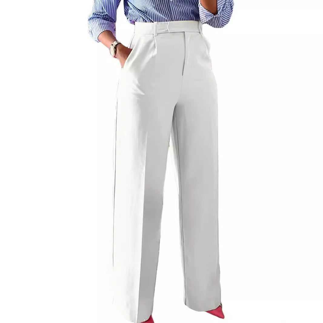 Alison - Women's Elegant High-Waisted Wide-Leg Trousers for Everyday Wear
