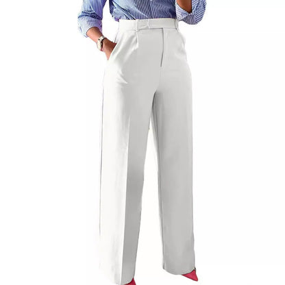 Alison - Women's Elegant High-Waisted Wide-Leg Trousers for Everyday Wear