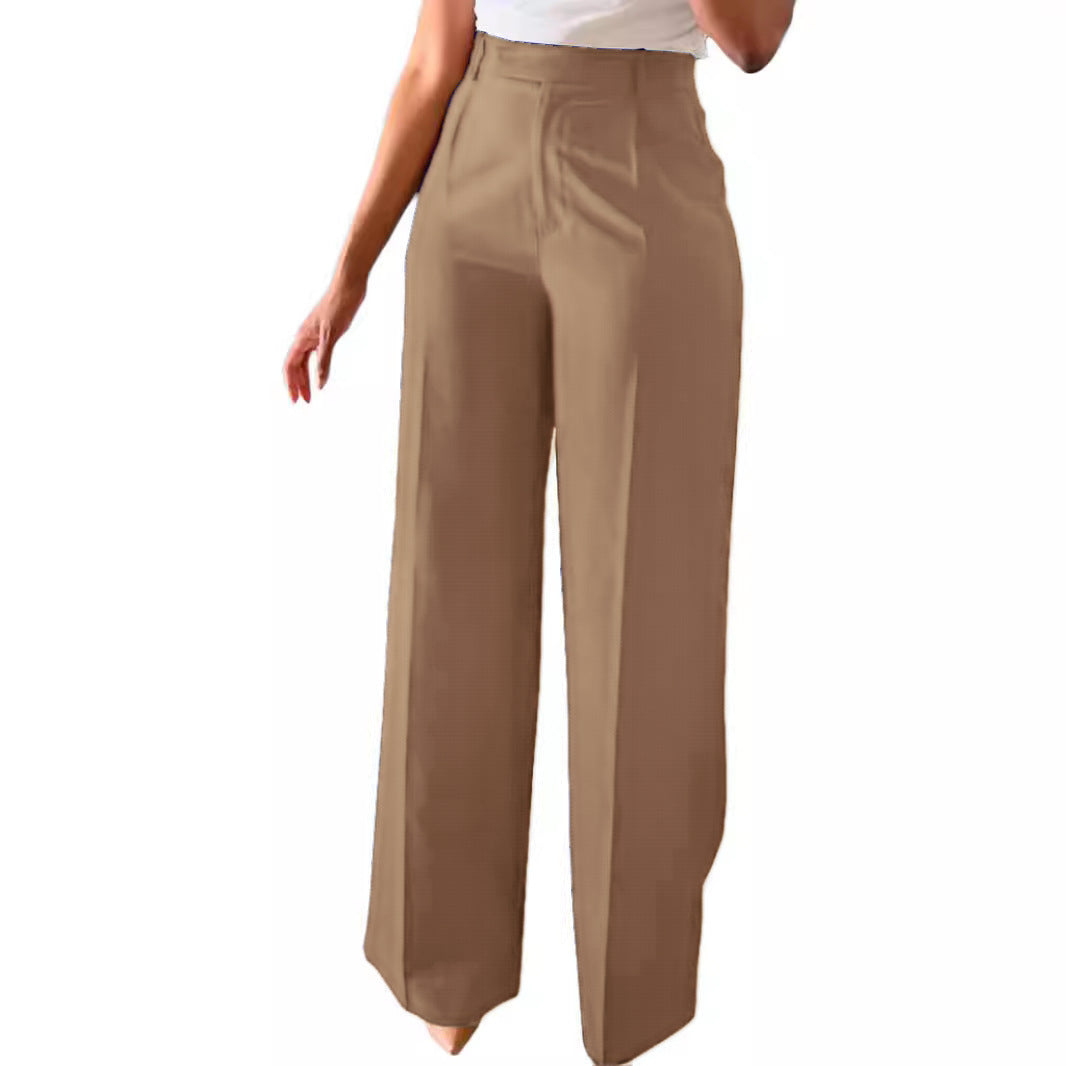 Alison - Women's Elegant High-Waisted Wide-Leg Trousers for Everyday Wear