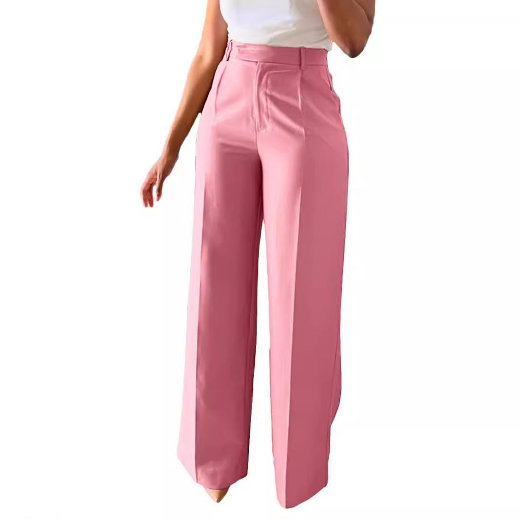 Alison - Women's Elegant High-Waisted Wide-Leg Trousers for Everyday Wear