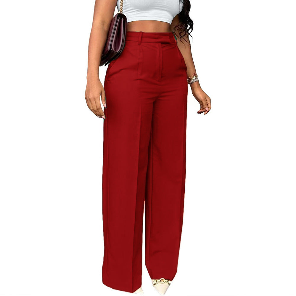 Alison - Women's Elegant High-Waisted Wide-Leg Trousers for Everyday Wear