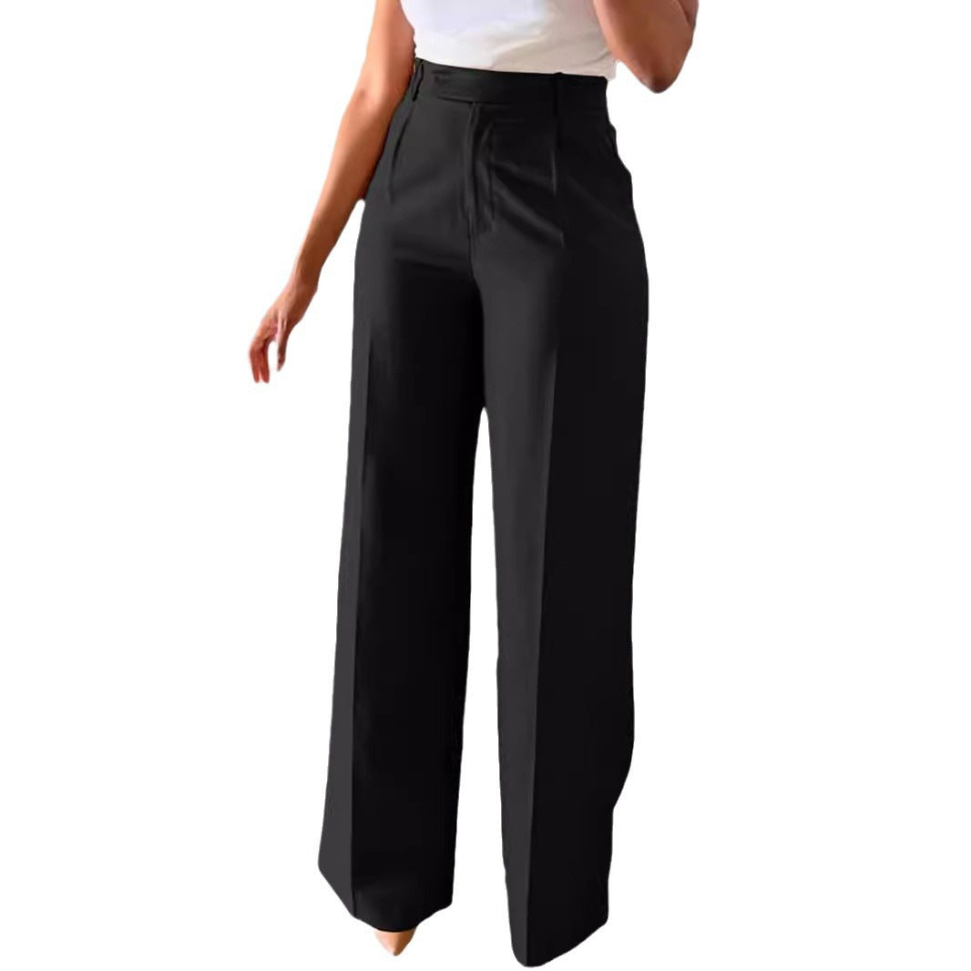 Alison - Women's Elegant High-Waisted Wide-Leg Trousers for Everyday Wear