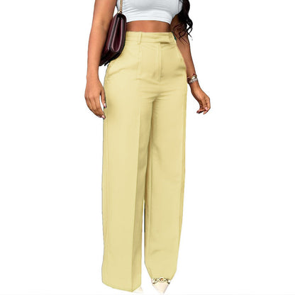 Alison - Women's Elegant High-Waisted Wide-Leg Trousers for Everyday Wear