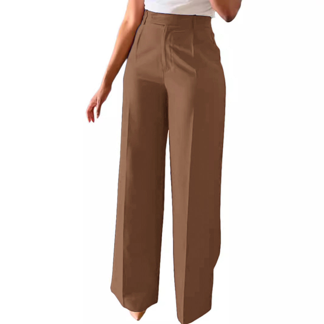 Alison - Women's Elegant High-Waisted Wide-Leg Trousers for Everyday Wear