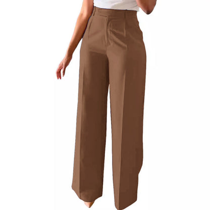 Alison - Women's Elegant High-Waisted Wide-Leg Trousers for Everyday Wear