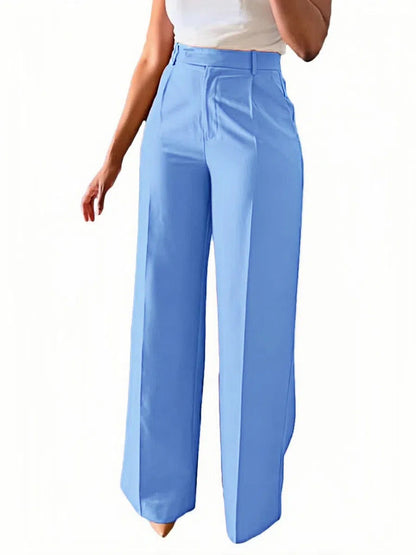 Alison - Women's Elegant High-Waisted Wide-Leg Trousers for Everyday Wear