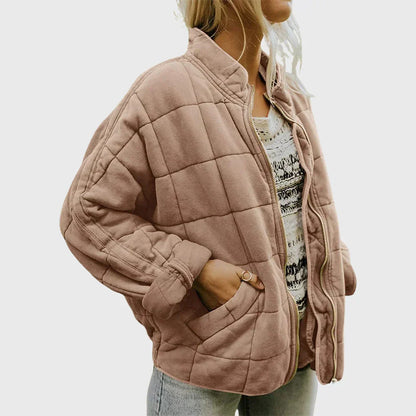 Gewatteerde Jas Dames – Warme Doorgestikte Comfortjas, Lichte Puffer Damesjas
