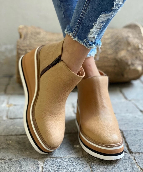 Plateau Chelsea Boots Dames – Instap Enkellaarzen met Dikke Zool