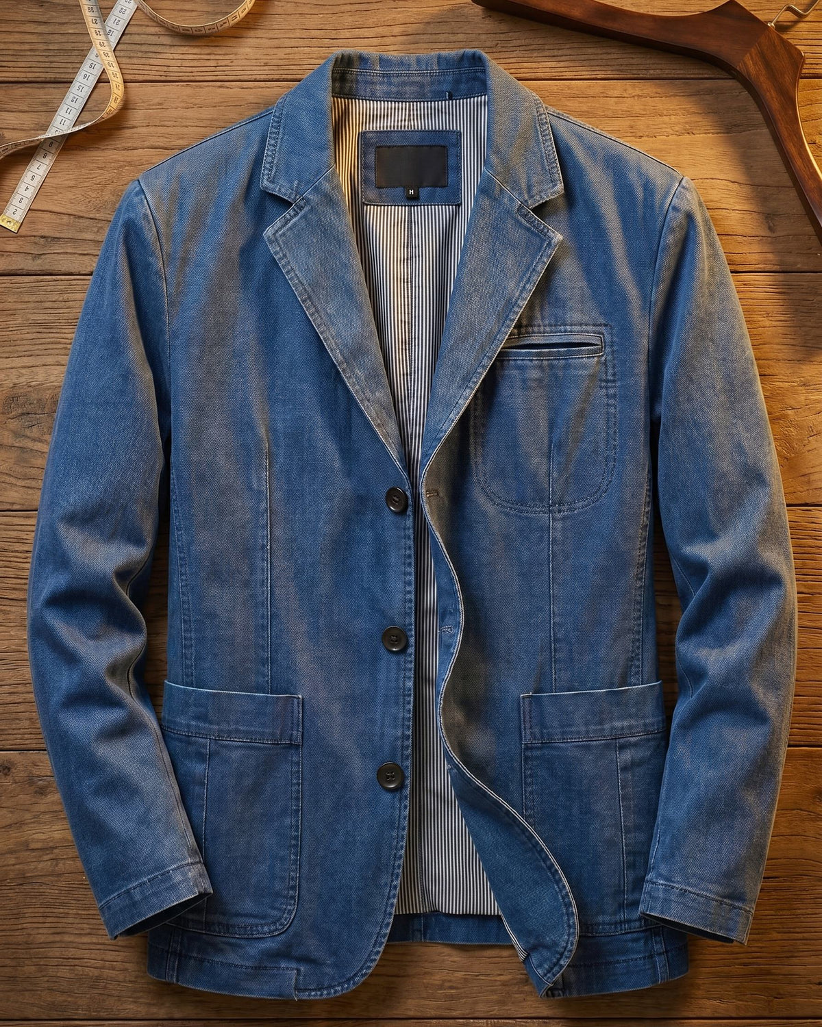 Katoenen Blazer Dames – Getailleerd met Knopen, Casual Model