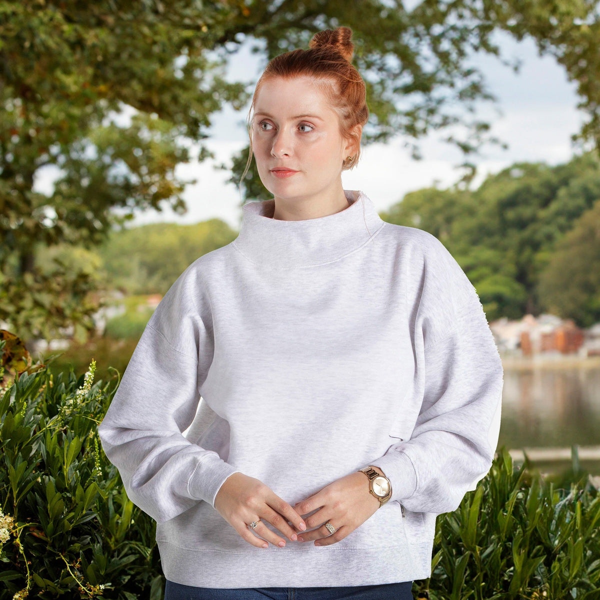 Fleece Trui Dames – Zachte Fleecetrui met Opstaande Kraag