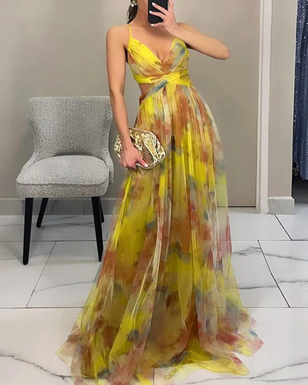 Giselle | Maxi-jurk met Bloemenprint