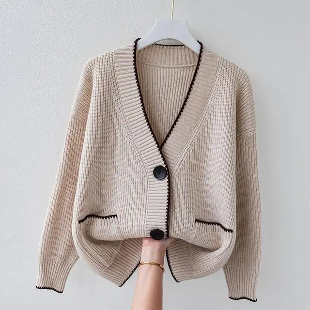 Vest Dames Fijngebreid – Luchtige Blouse-Cardigan met Knopen