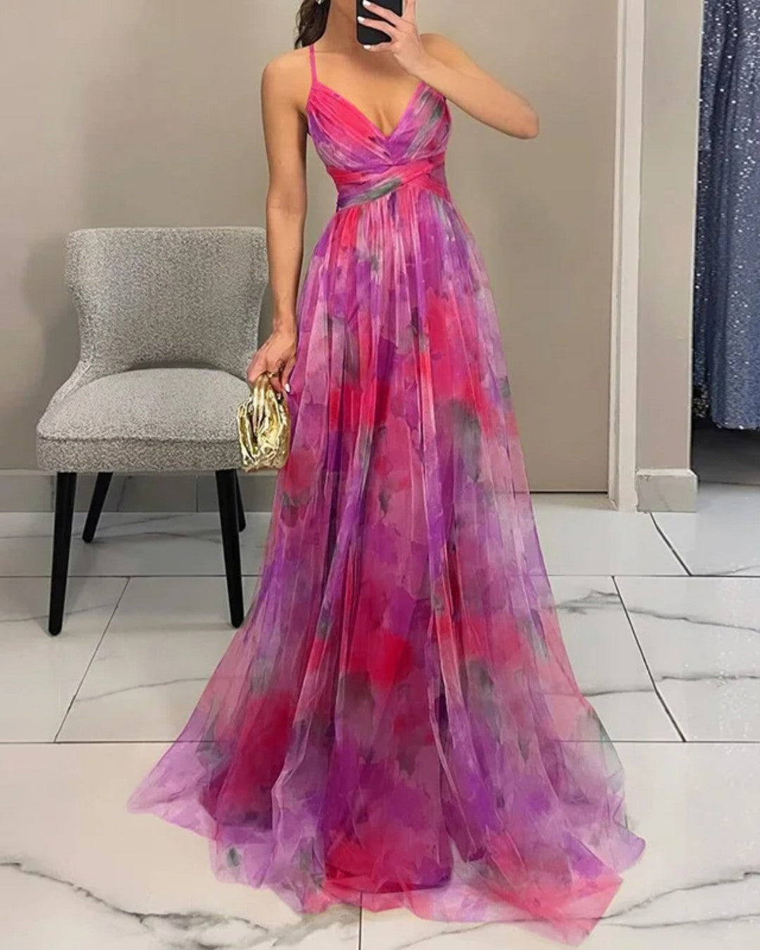 Giselle | Maxi-jurk met Bloemenprint