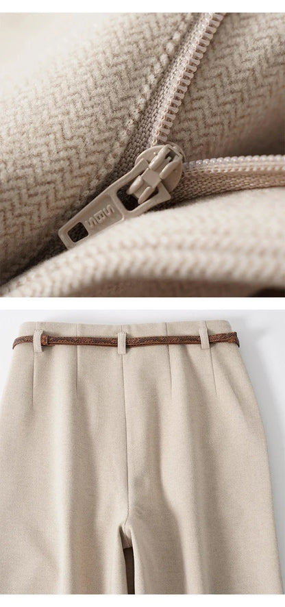 Milano Wide Leg Wool Trousers