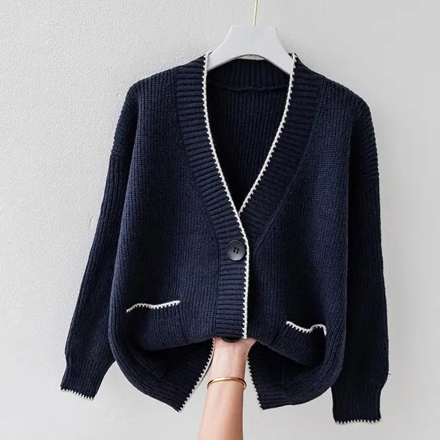 Vest Dames Fijngebreid – Luchtige Blouse-Cardigan met Knopen