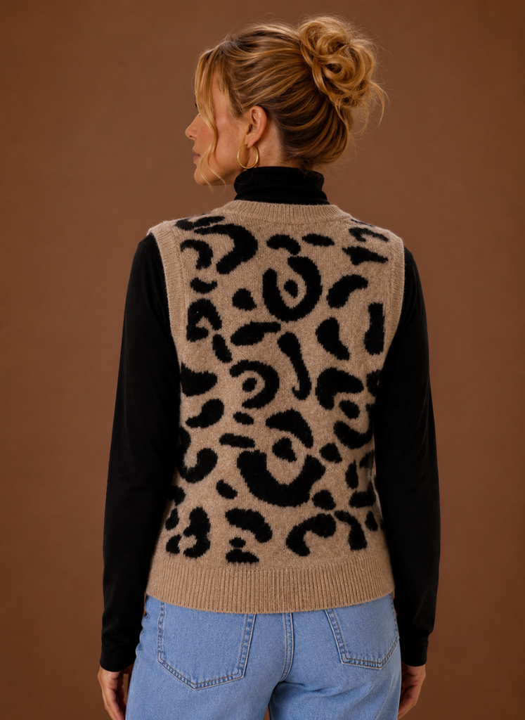 Spencer dames met luipaardprint – afbeelding 2