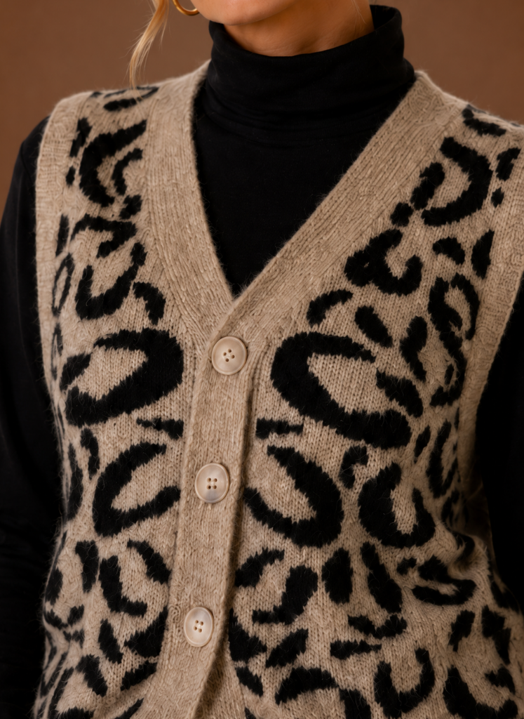 Spencer dames met luipaardprint – afbeelding 3