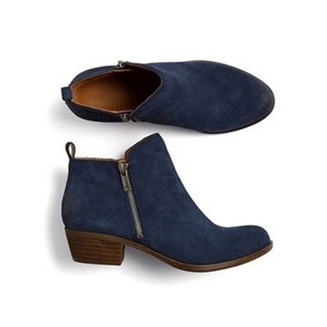 Women's Vintage-Inspired Ankle Boots - Stylish and Comfortable Footwear for Everyday Wear