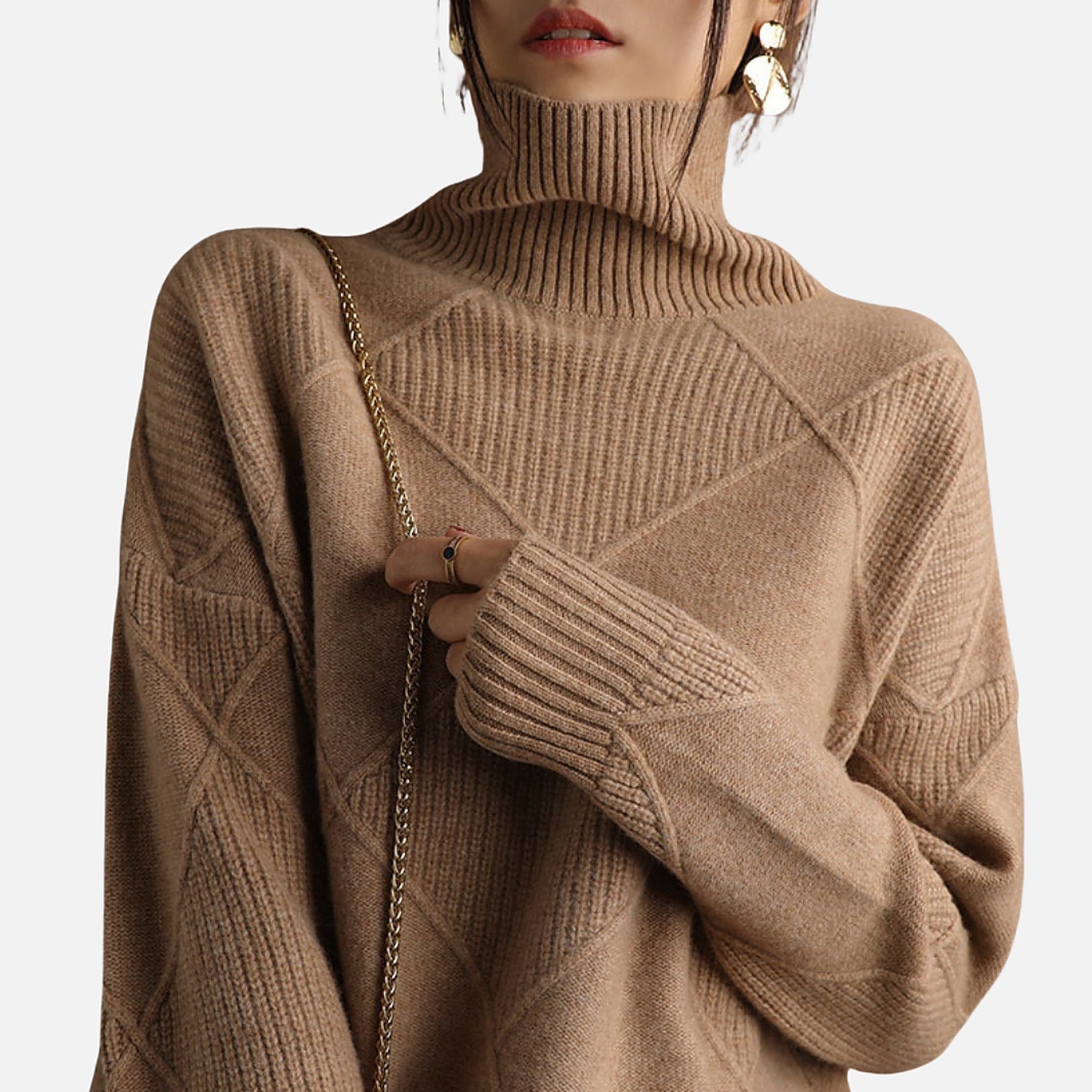 The Athletics Society | Women's Cashmere Turtleneck Sweater
