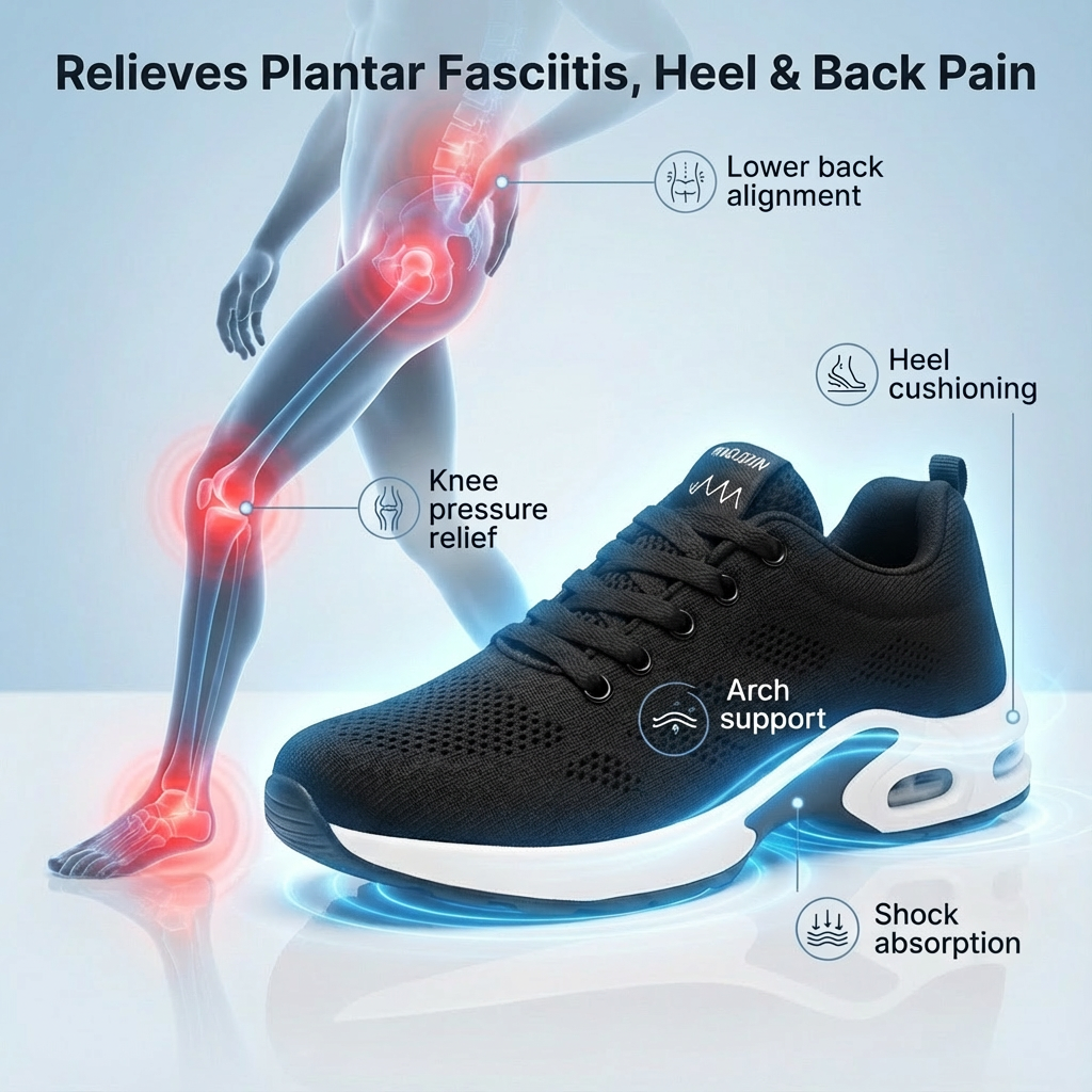 Orthora™ Pro — 12-Hour Shift Shoes for All-Day Foot, Knee & Back Pain Relief