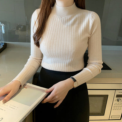 Zayenna Slim Fit Half Turtleneck Knit Top