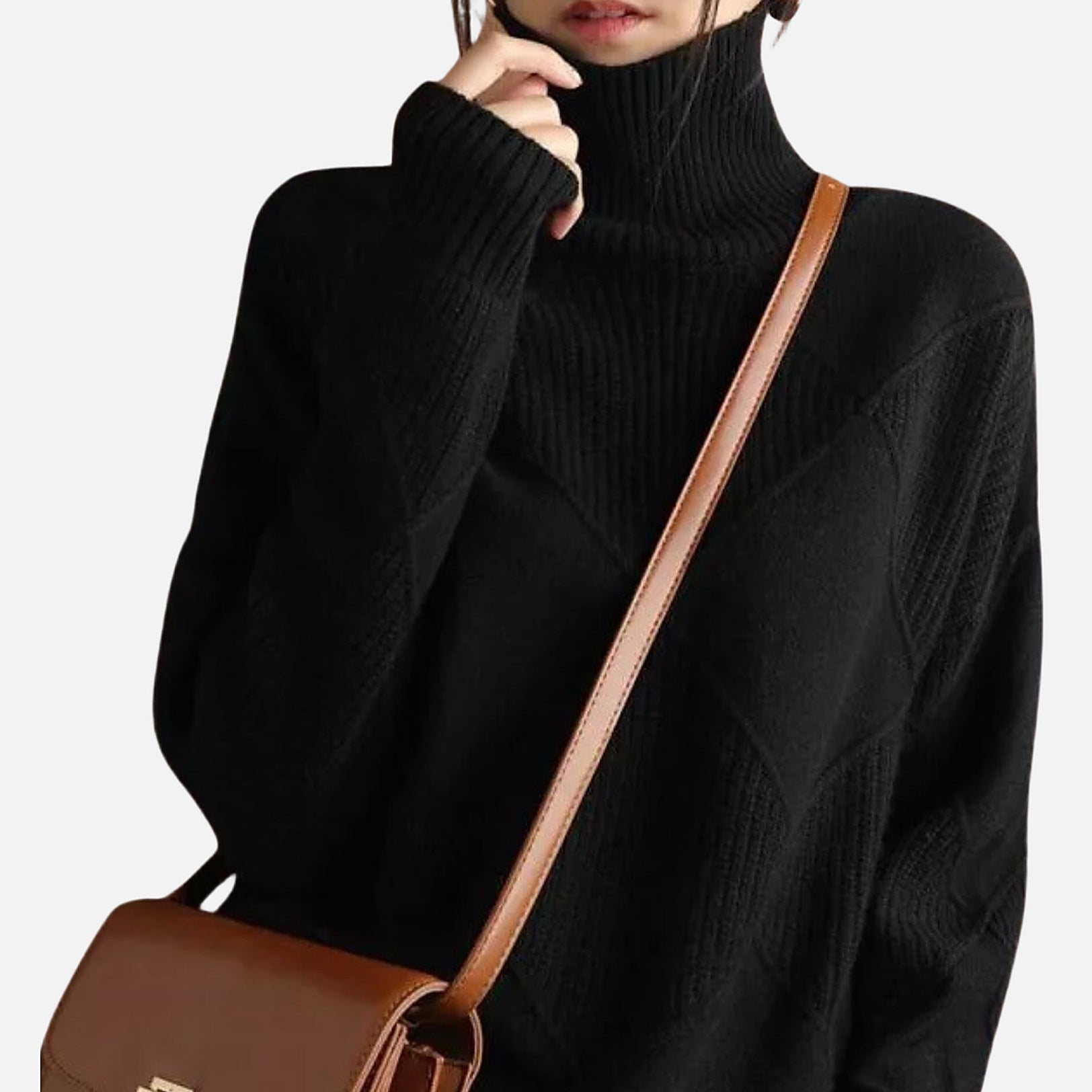 The Athletics Society | Women's Cashmere Turtleneck Sweater