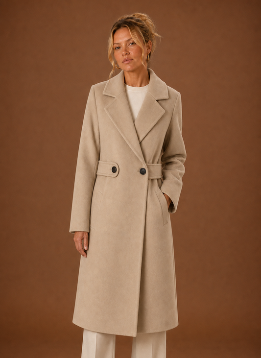 Halflange klassieke trenchcoat dames