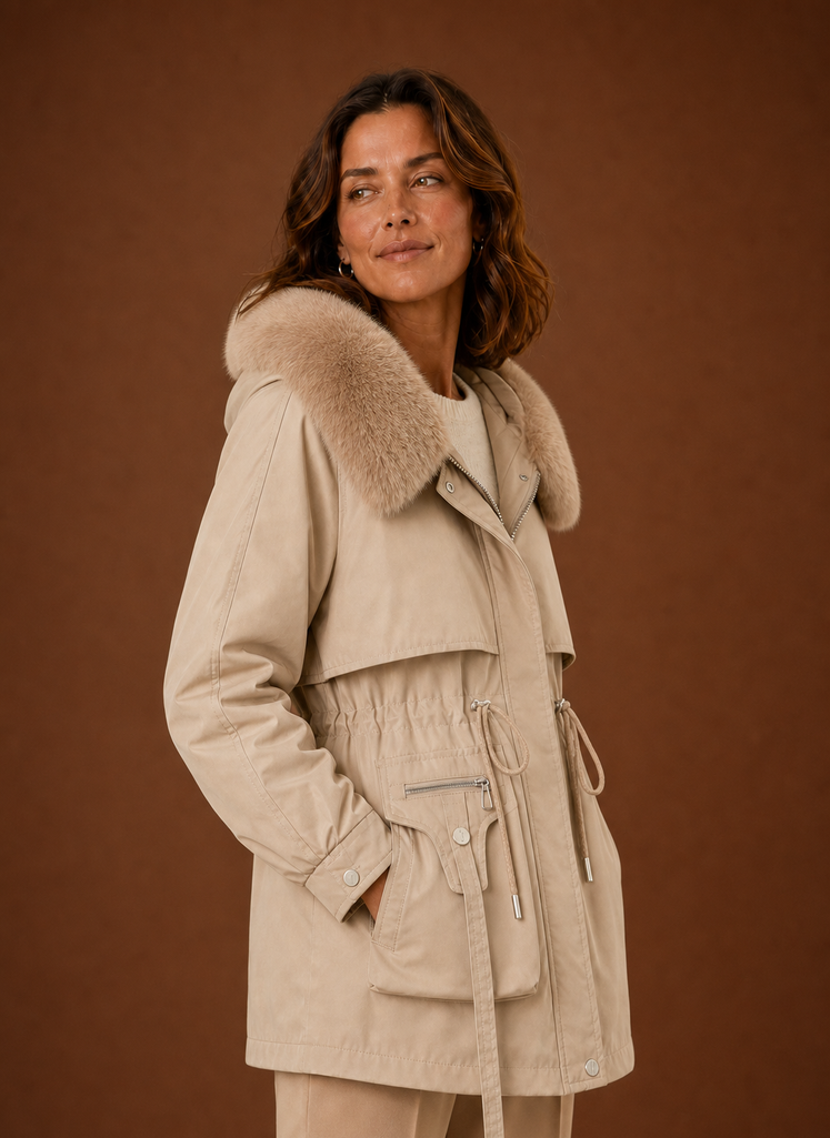 Parka dames met bontkraag – afbeelding 6