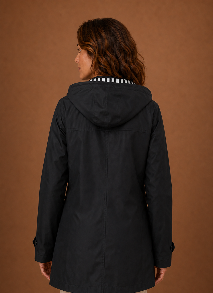 Trenchcoat dames met capuchon – afbeelding 3