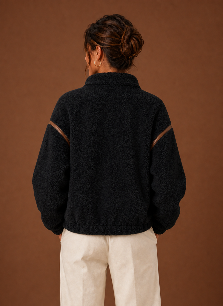 Teddy jas dames in sherpa – afbeelding 3