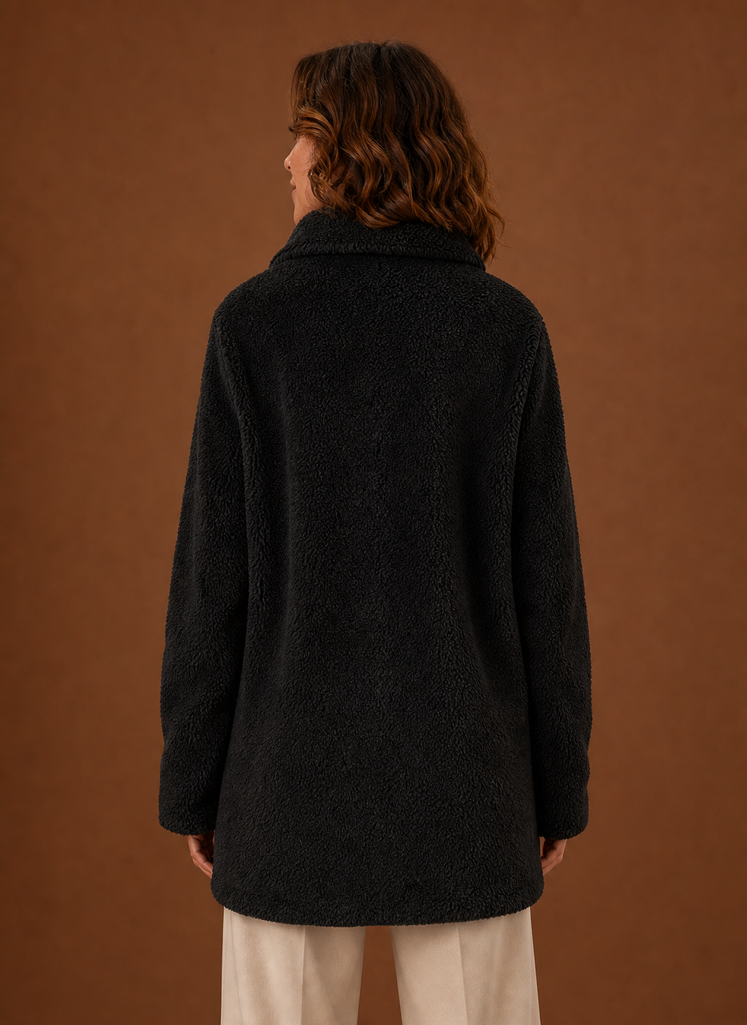 Fleece sherpa jas dames – afbeelding 3