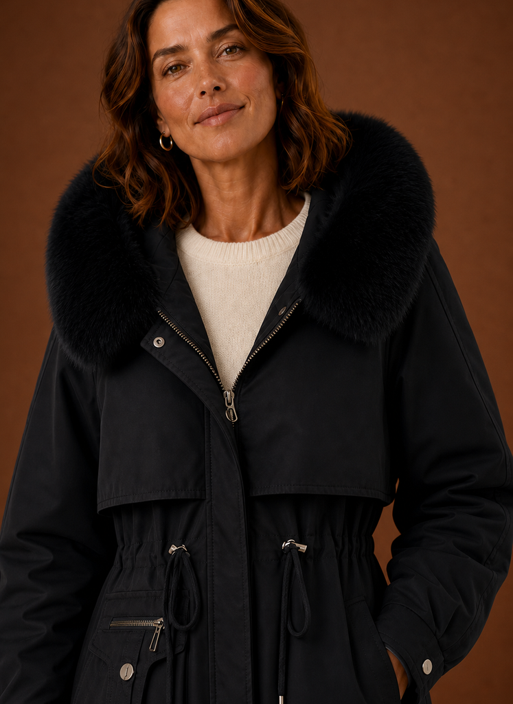 Parka dames met bontkraag – afbeelding 12